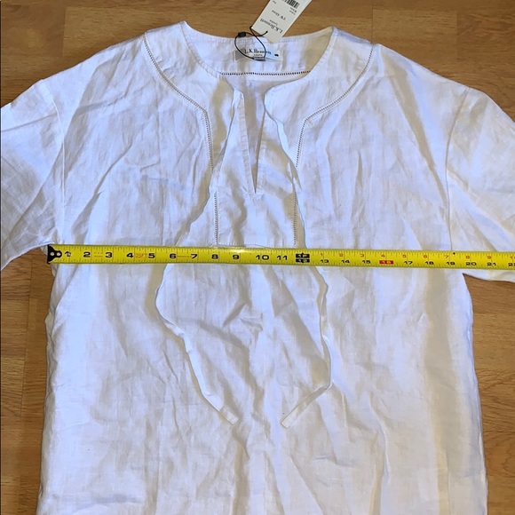 NWT LK Bennett White Linen Tunic Dress, Size Small - Picture 7 of 15